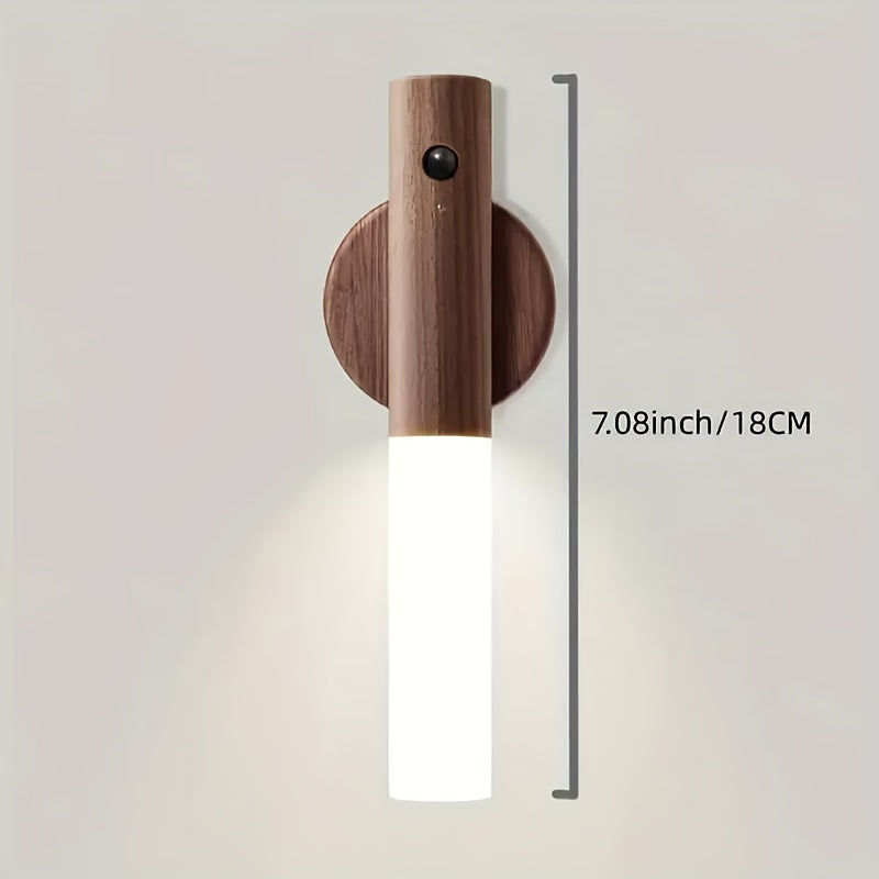 2 PCS Intelligent Rechargeable Magnetic Sensor USB LED Night Light - Human Body Sensor Wall and Cordless Wall Light for Motion Detection, Suitable for Home Bedroom, Kitchen and Bathroom Wall Sensor Light, Anti-collision and Anti-fall At Night
