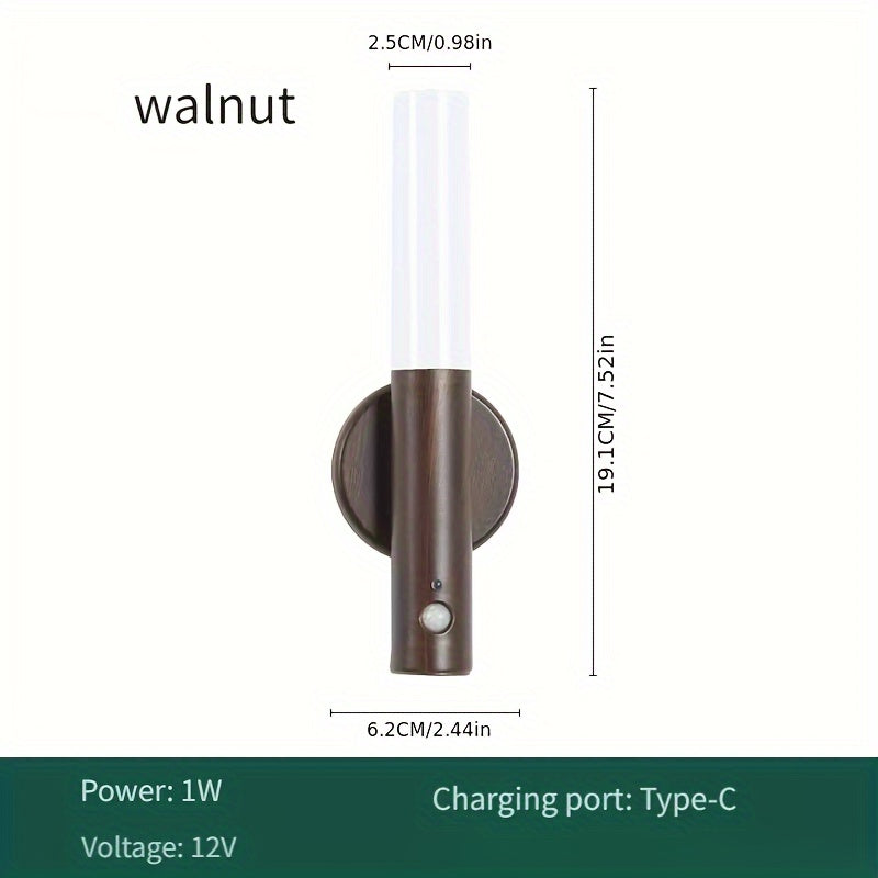 2pcs Rechargeable Motion-activated Night Lights-Charging Wires And Magnetizers-for Energy-Saving LED Lights, Ideal for Bedrooms, Hallways, Stairs, And Bathrooms-Portable, Rechargeable, Magnetized.