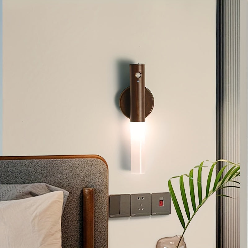 2pcs Rechargeable Motion-activated Night Lights-Charging Wires And Magnetizers-for Energy-Saving LED Lights, Ideal for Bedrooms, Hallways, Stairs, And Bathrooms-Portable, Rechargeable, Magnetized.