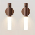 2 PCS Intelligent Rechargeable Magnetic Sensor USB LED Night Light - Human Body Sensor Wall and Cordless Wall Light for Motion Detection, Suitable for Home Bedroom, Kitchen and Bathroom Wall Sensor Light, Anti-collision and Anti-fall At Night